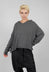 Longline Oversized Jumper in Crow Mel - 1440702