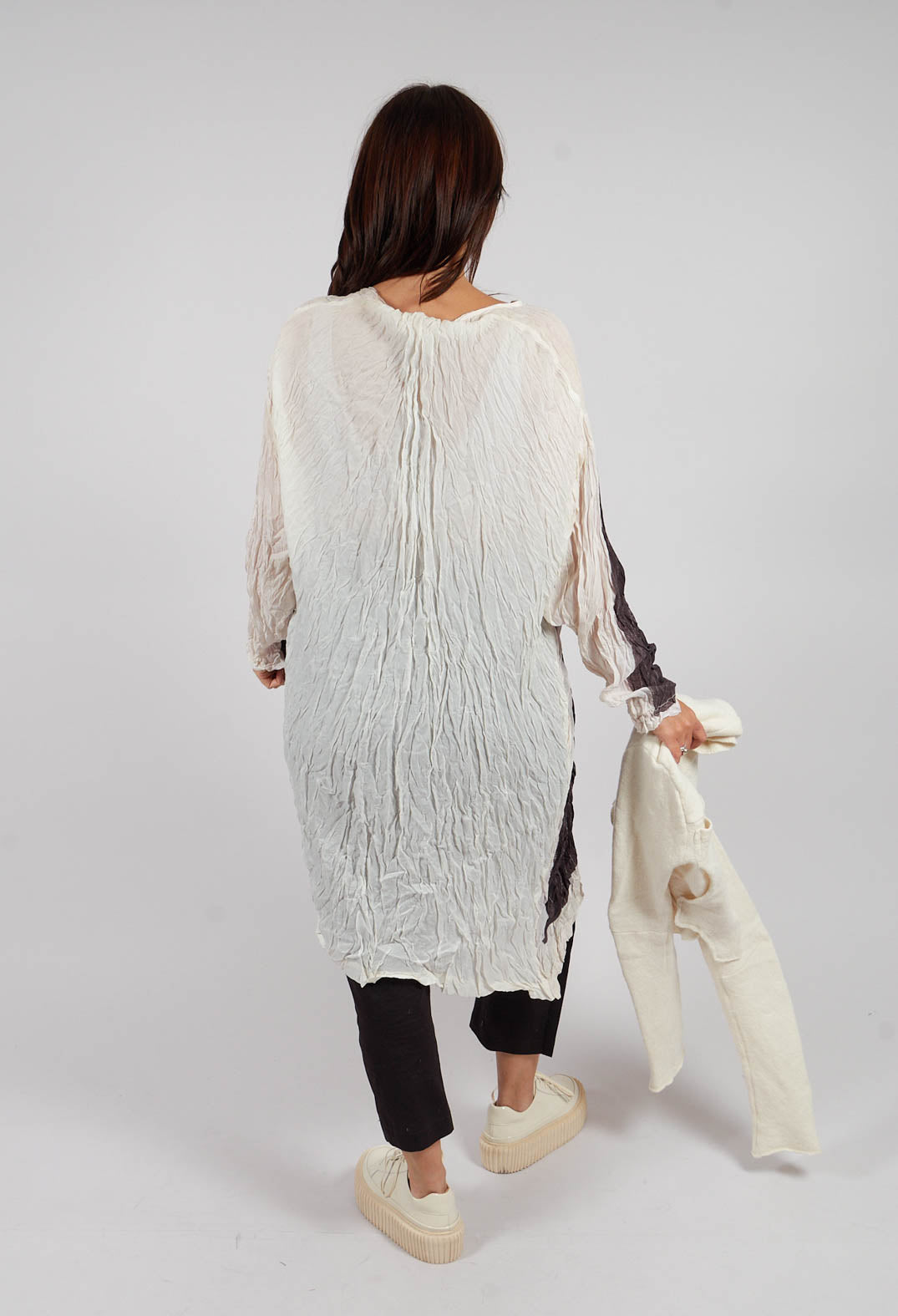 Tunic Dress in Bone Panel Print - 1471909