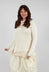 Jumper with Asymmetric Neckline in Bone - 1530701