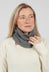 Knitted Hat with Raw Edges in Brume Mel - 1534608