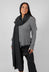 Raw Edge Knitted Scarf in Crow Mel - 1537709