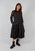 Tulip Hem Dress with Sheer Sleeves in Turf Paper - 1550903