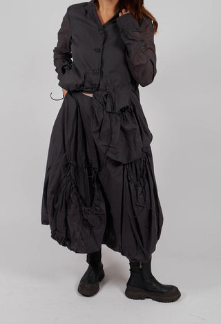 Tulip Skirt with Drawstring Pockets in Swamp Paper - 1550304