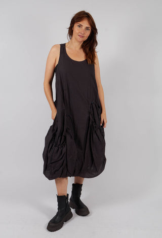 Sleeveless Dress with Drawstring Pockets in Turf Paper - 1550905