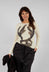 Long Sleeve Jumper in Bone Print - 1740701