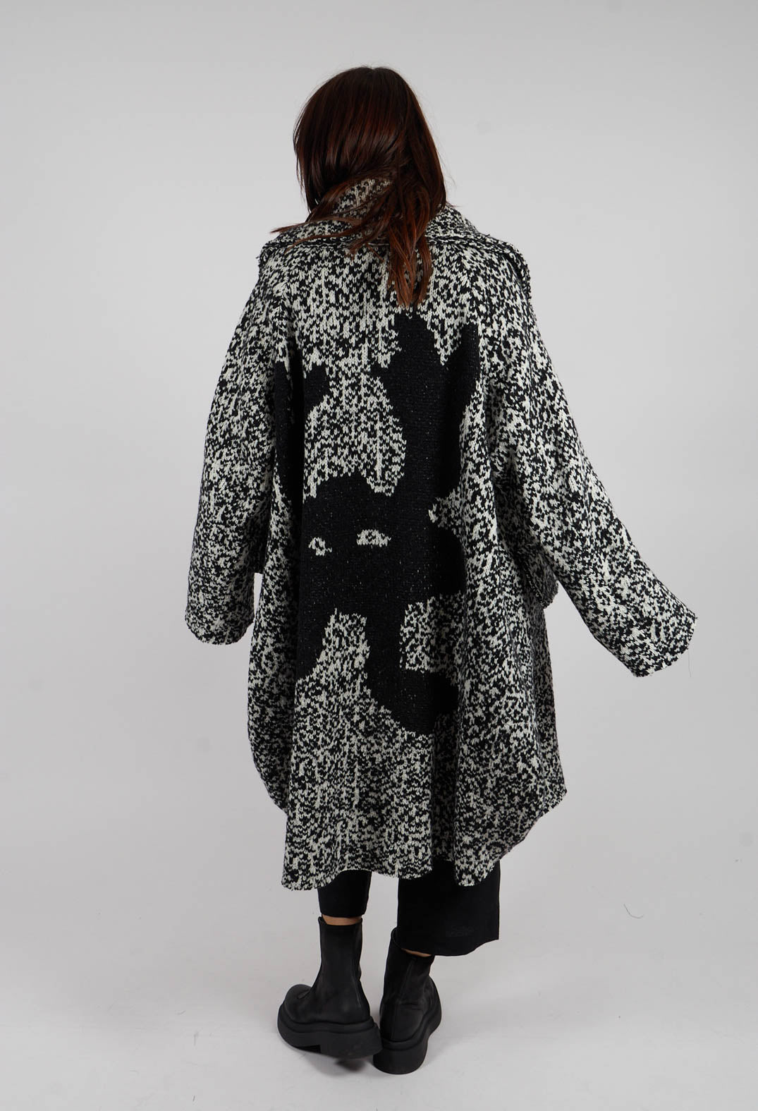 Knitted Coat in Bone Jacquard - 1757201