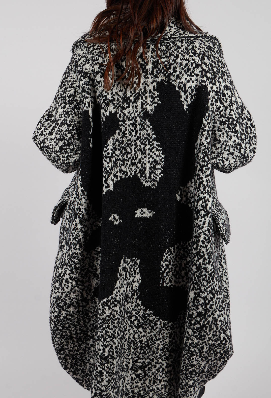 Knitted Coat in Bone Jacquard - 1757201
