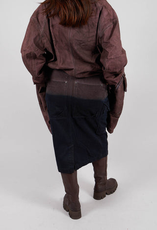 Colour Block Pencil Skirt in Flamingo Medium - 2030303