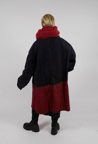 Colour Block Coat in Crab Medium - 2031205