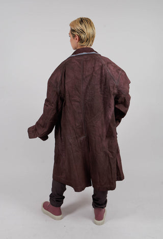 Colour Block Coat in Flamingo Light - 2031205