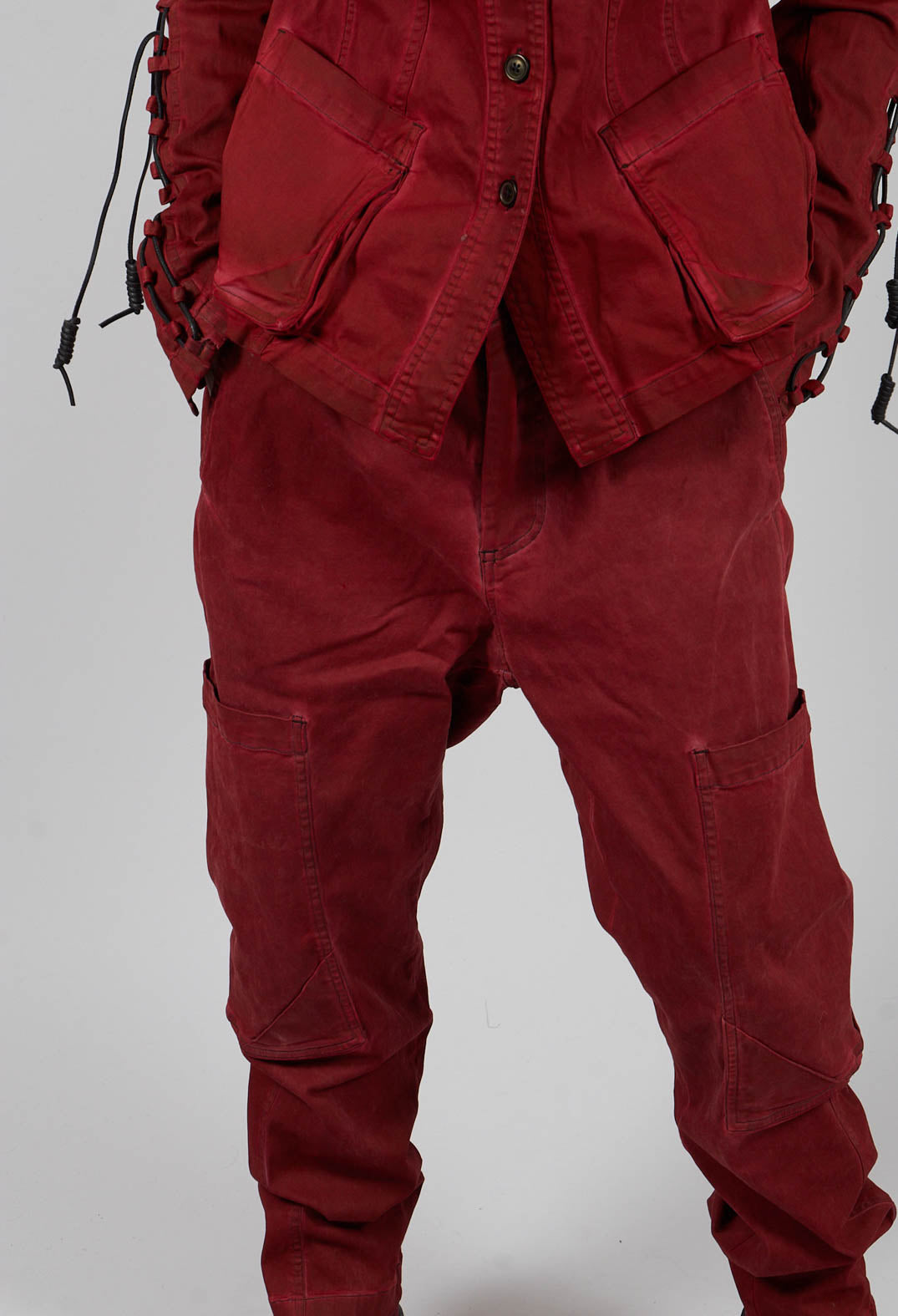Colour Block Slim Leg Jeans in Crab Light - 2060101
