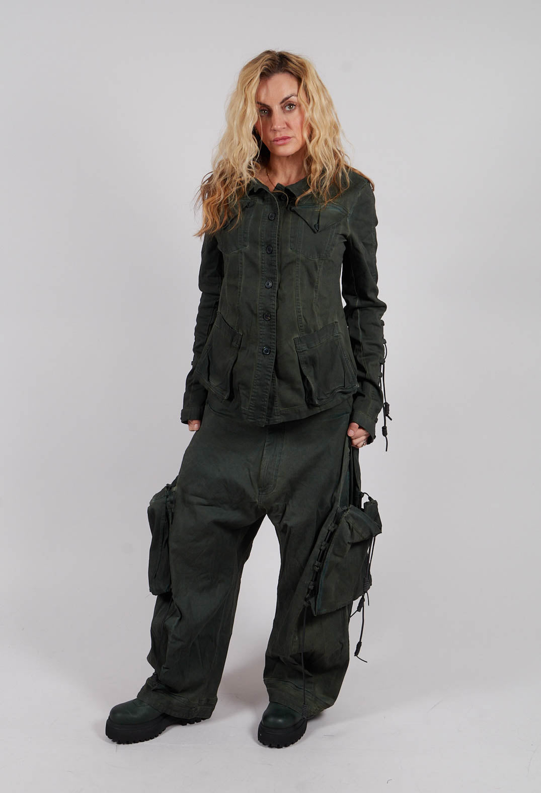 Relaxed Fit Jeans with Pockets in Pine Light - 2060104