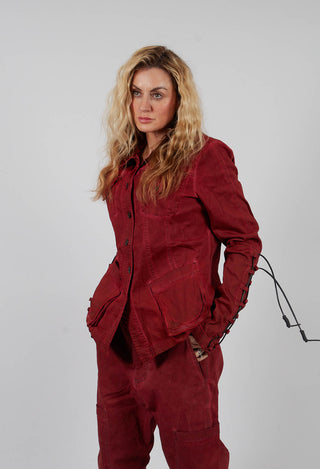 Button Through Jacket in Crab Light - 2061107