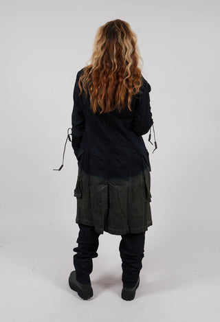 Button Through Coat in Pine Medium - 2061208