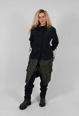 Button Through Coat in Lagoon Medium - 2061208