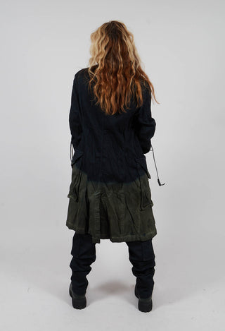 Button Through Coat in Lagoon Medium - 2061208