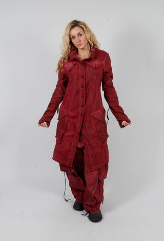 Button Through Coat in Crab Light - 2061208