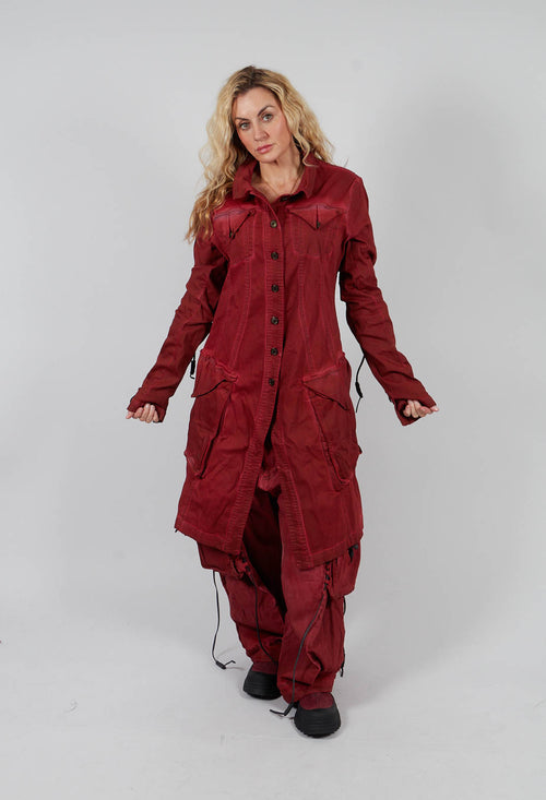 Button Through Coat in Crab Light - 2061208