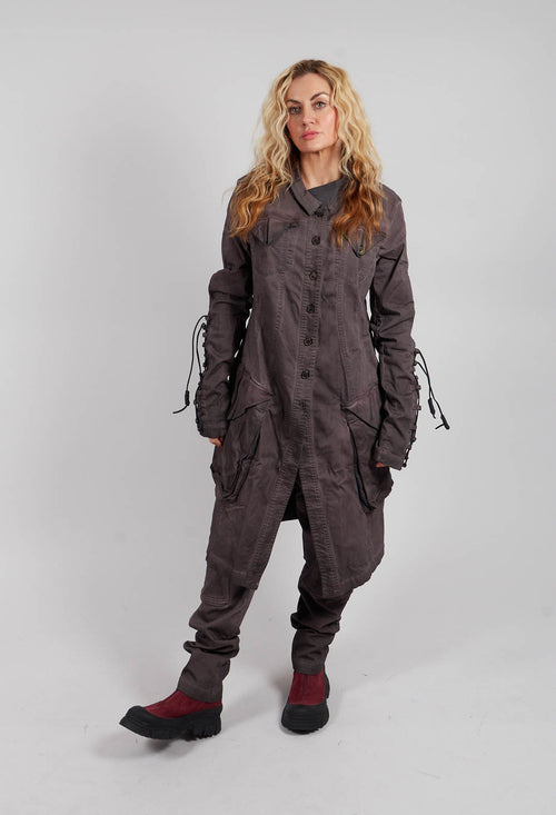 Button Through Coat in Flamingo Light - 2061208