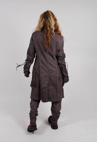 Button Through Coat in Flamingo Light - 2061208