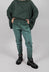 Slim Fit Trousers with Ruched Leg in Pine Reverse - 2120104