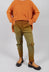 Slim Fit Trousers with Ruched Leg in Lagoon Reverse - 2120104