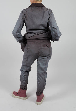 Slim Fit Trousers with Ruched Leg in Flamingo Reverse - 2120104