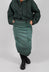 Ruched Detail Pencil Skirt in Pine Reverse - 2120306