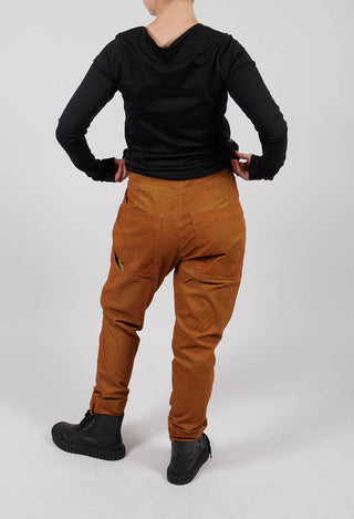 Belted Slim Leg Trousers in Lagoon Cloud - 2190104