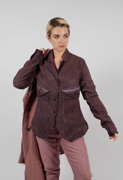Jacket with Large Patch Pockets in Flamingo Cloud - 2241103