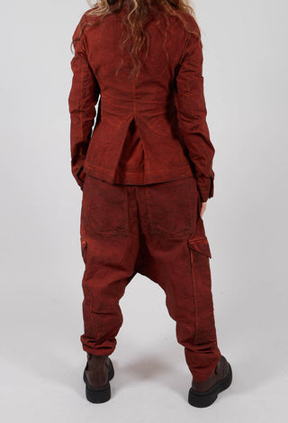 Drop Crotch Trousers with Large Pockets in Crab Cloud - 2240105