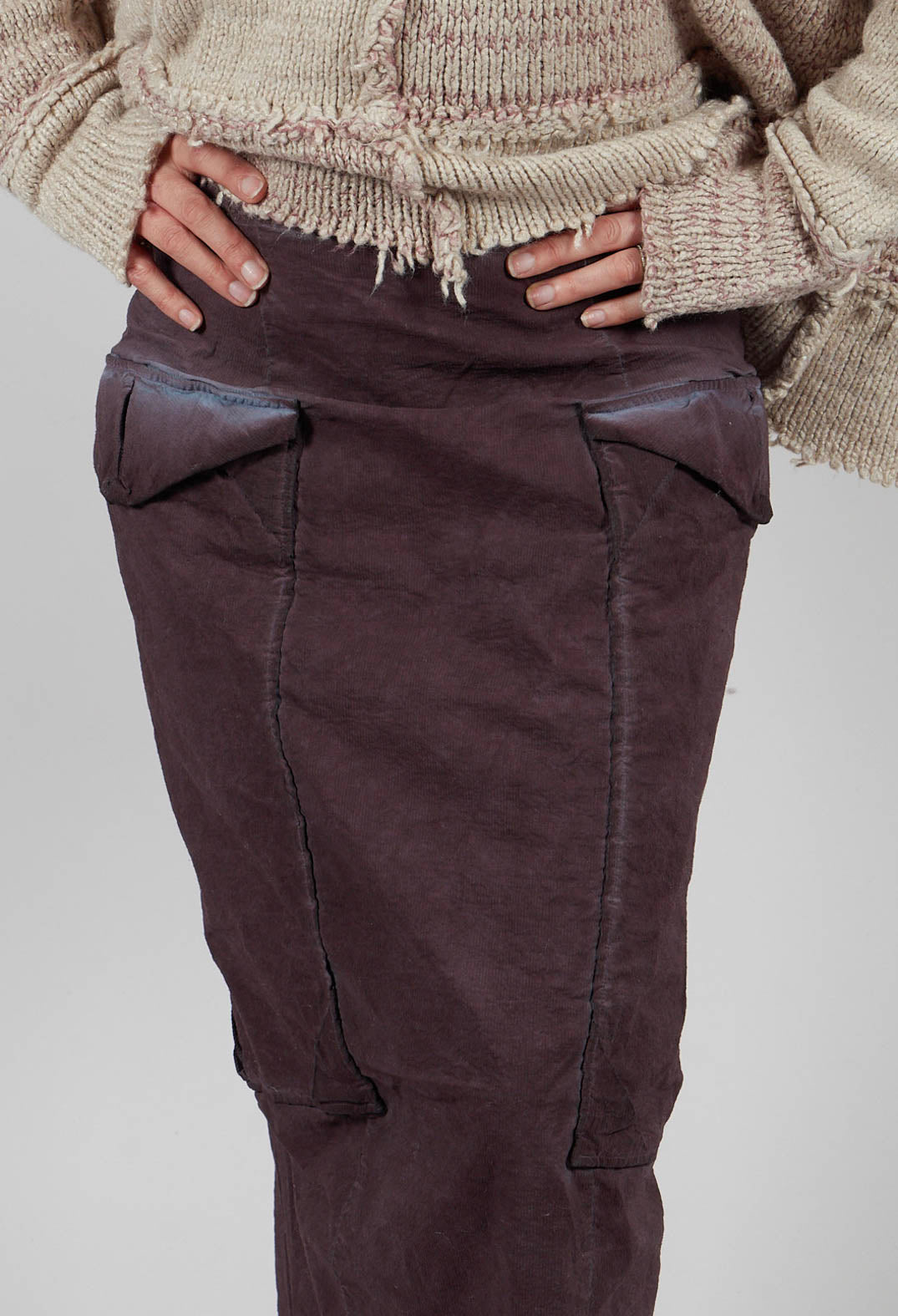 Pencil Skirt with Large Pockets in Flamingo Cloud - 2240308