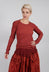 Long Sleeve T-Shirt with Netted Hem in Crab Cloud - 2340504