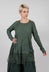 Tunic Jersey Top with Netted Hem in Pine Cloud - 2340505