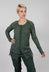 Jersey Jacket with Netted Hem in Pine Cloud - 2341106