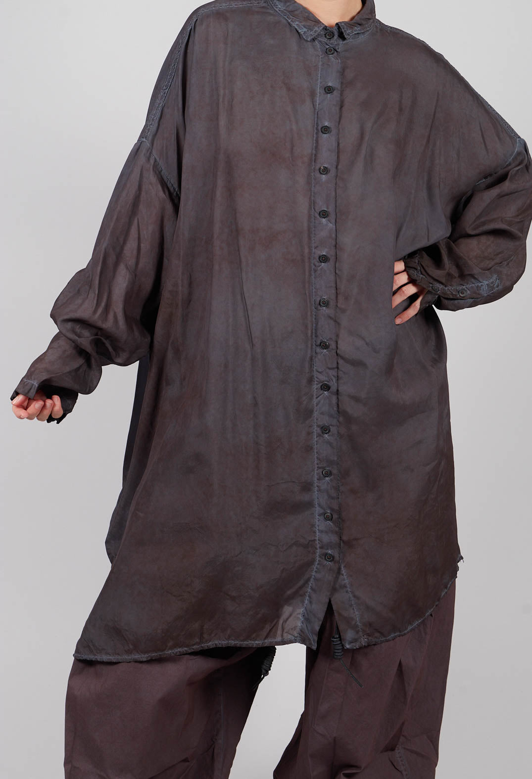 Relaxed Fit Shirt Dress in Flamingo Cloud - 2470903