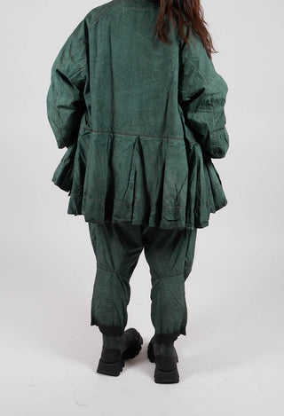 Cropped Belted Trousers in Pine Cloud - 2530105