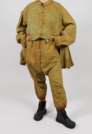 Cropped Belted Trousers in Lagoon Cloud - 2530105