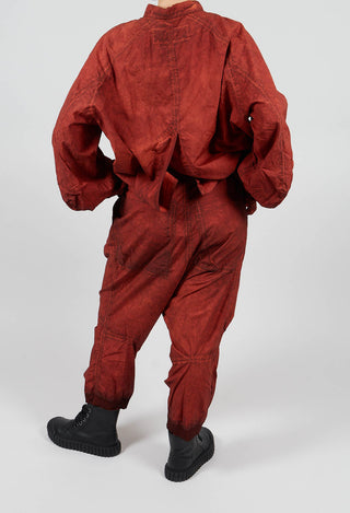 Cropped Belted Trousers in Crab Cloud - 2530105