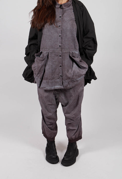 Cropped Belted Trousers in Flamingo Cloud - 2530105