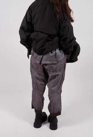 Cropped Belted Trousers in Flamingo Cloud - 2530105