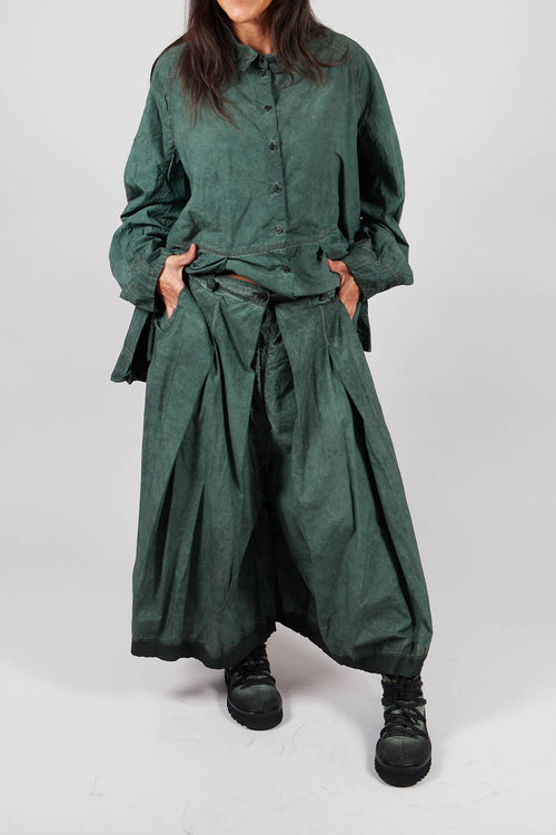 Box Pleat Culottes in Pine Cloud - 2530106