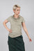 Cowl Neck T-Shirt in Sand Cloud - 2560502