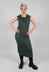 Cowl Neck Fitted Dress in Pine Cloud - 2560903