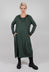 Jersey Dress with Drawstring Neckline in Pine Cloud - 2560912
