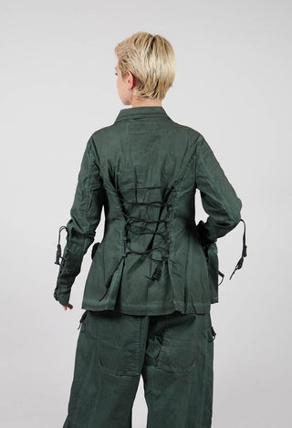 Button Through Jacket with Feature Pockets in Pine Cloud - 2601113