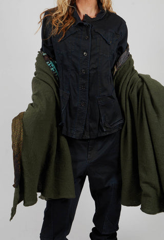 Oversized Knitted Scarf in Pine - 2807703