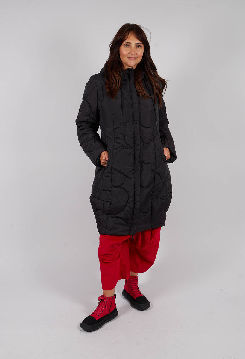 Rundholz Black Label Quilted Tulip Coat in Black – Olivia May