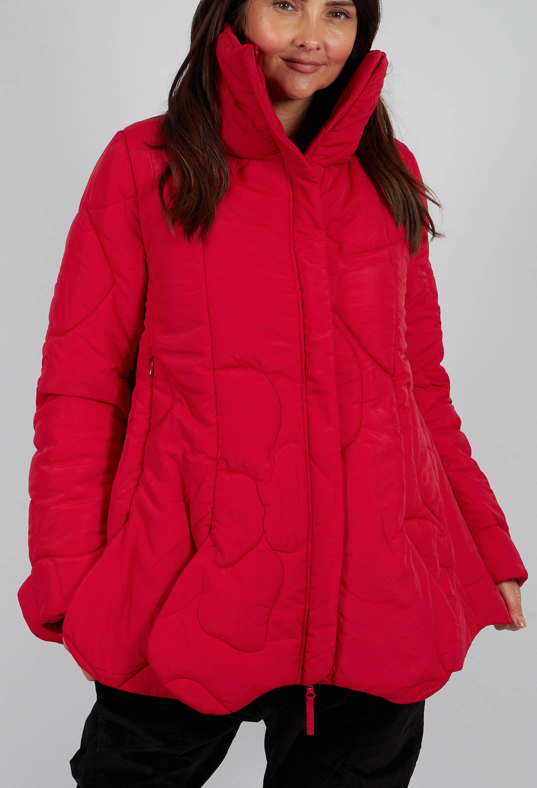 Quilted Tulip Jacket in Rosey - 3191104