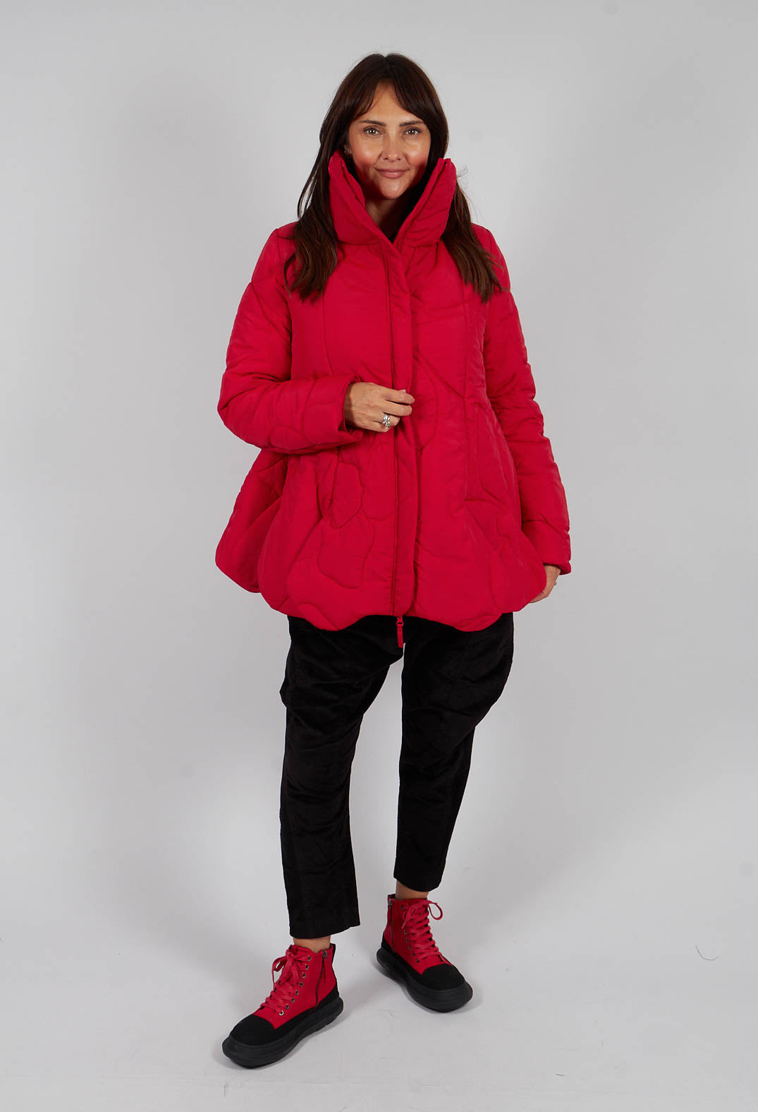 Quilted Tulip Jacket in Rosey - 3191104